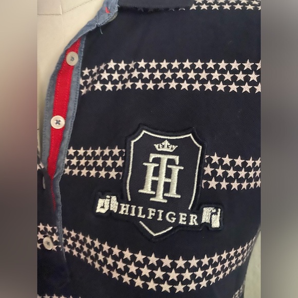 Tommy Star Patriotic Stripe Mini Navy Polo Dress - Picture 6 of 9